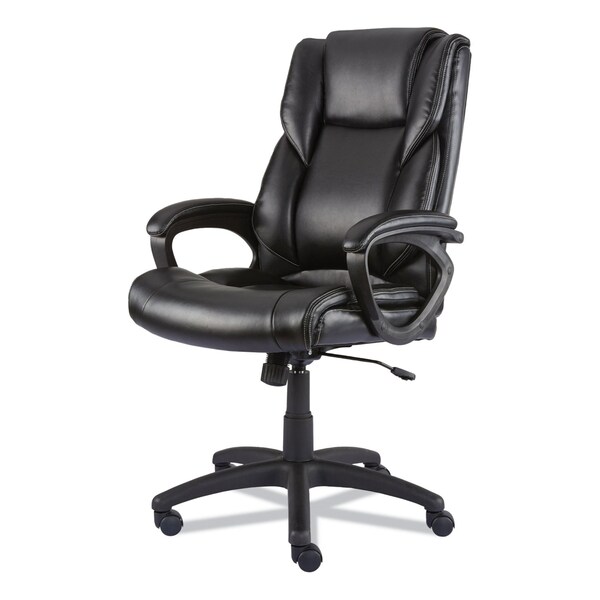 Alera Brosna Mid-Back Task Chair, Up to 250 lb, 18.15" to 21.77 Seat Height, Black Seat/Back, Black Base - ALEBRN42B19