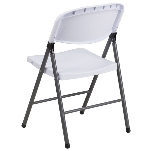 Flash Furniture 330 lb. Capacity Granite White Plastic Chair, 4PK - 4-DAD-YCD-50-WH-GG