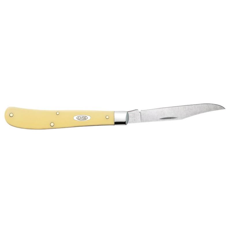 W. R. Case & Sons Cutlery Co Smooth Yellow Synthetic CS Slimline Trapper Pocket Knife - FI00031