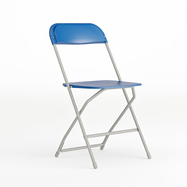 Flash Furniture Folding Chair - Blue Plastic - Event Chair - LE-L-3-BLUE-GG