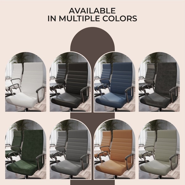 Leisuremod Hilton High-Back Leather Office Chair, Light Brown - HO20LBRL