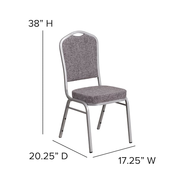 Flash Furniture Gray Fabric Banquet Chair - 4-FD-C01-S-12-GG