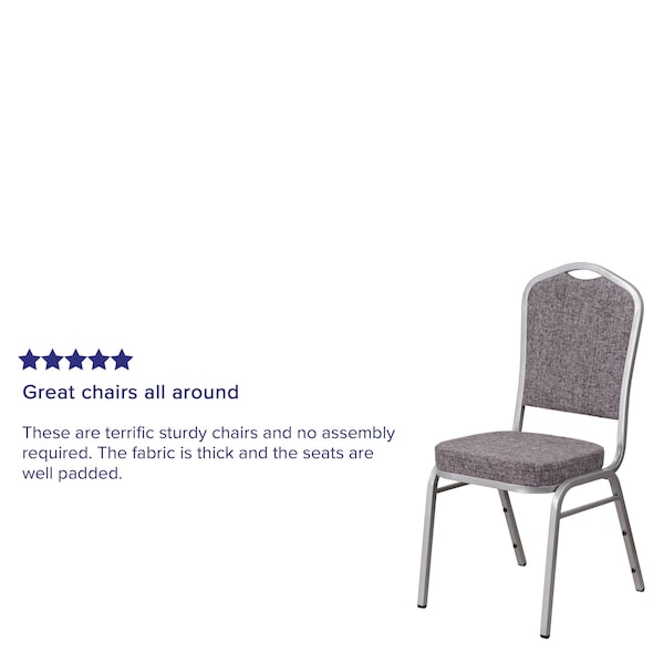 Flash Furniture Gray Fabric Banquet Chair - 4-FD-C01-S-12-GG