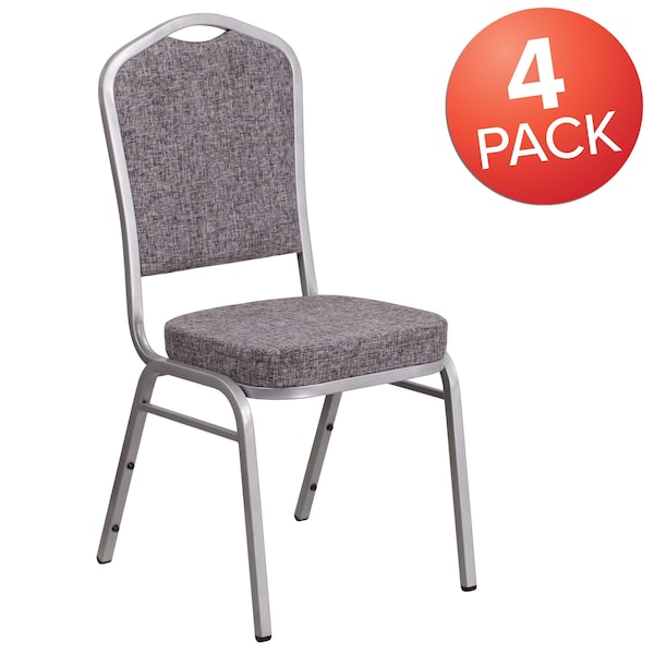 Flash Furniture Gray Fabric Banquet Chair - 4-FD-C01-S-12-GG