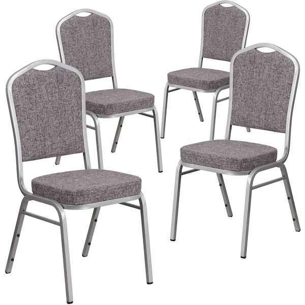 Flash Furniture Gray Fabric Banquet Chair - 4-FD-C01-S-12-GG