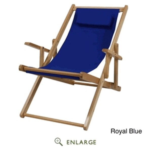 Casual Home 114-00-011-13 Sling Chair, Natural Frame with Royal Blue Canvas - CA627302