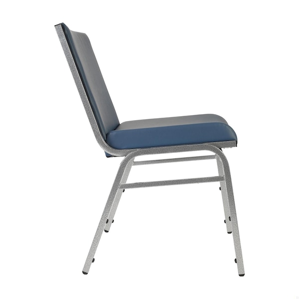 Flash Furniture HERCULES Heavy Duty Navy Vinyl Stack Chair - XU-60153-NVY-VYL-GG