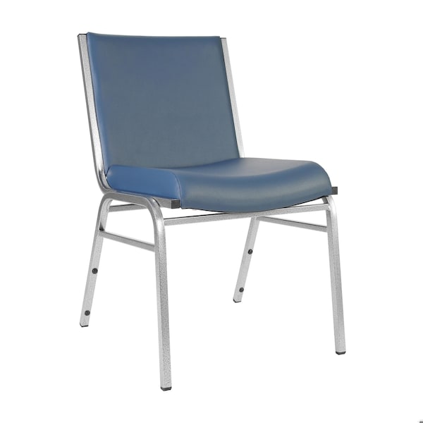 Flash Furniture HERCULES Heavy Duty Navy Vinyl Stack Chair - XU-60153-NVY-VYL-GG