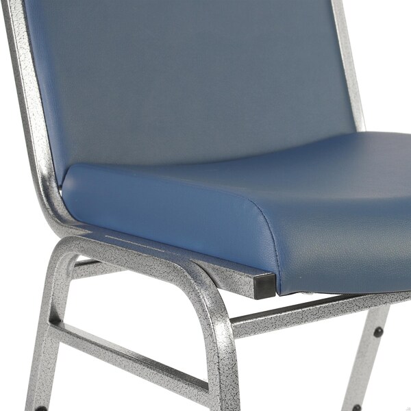 Flash Furniture HERCULES Heavy Duty Navy Vinyl Stack Chair - XU-60153-NVY-VYL-GG