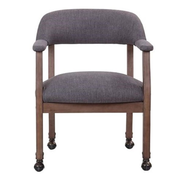 Norstar Slate Grey Captains Chair, W - Antique Casters - B9545DW-SG