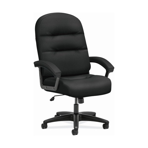 Hon PILLOW-SOFT 2090 SERIES EXECUTIVE HIGH-BACK SWIVEL/TILT CHAIR, , BLK SEAT/BLK BACK, BLK BASE - HON2095HPWST10T