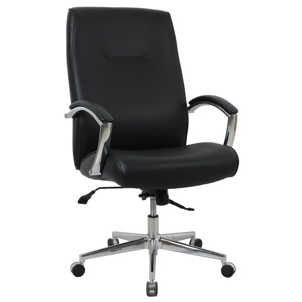 We'Re It Contour, the Big & Tall it Office Chair with Black Bonded Leather, 350 lb Weight Capacity - OFD-555-BLK