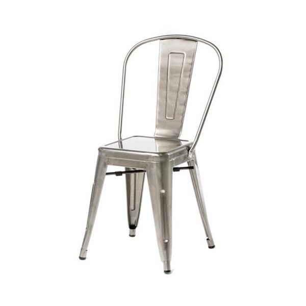 Max Max MO-101-BGN1 Oscar  Steel Powder Coated Stackable Armless Chair - Gun Metal - MO-101-BGN1-WEB1