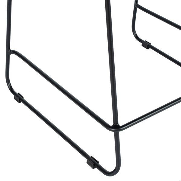 Flash Furniture HERCULES Series Black Stack Counter Stool with Air-Vent Back and Black Powder Coated Sled Base, 3PK - 3-RUT-498A-CS-BK-GG
