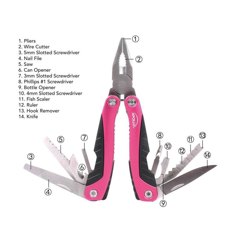 Apollo 14-in-1 Multi-Tool in Pink - DT5015P