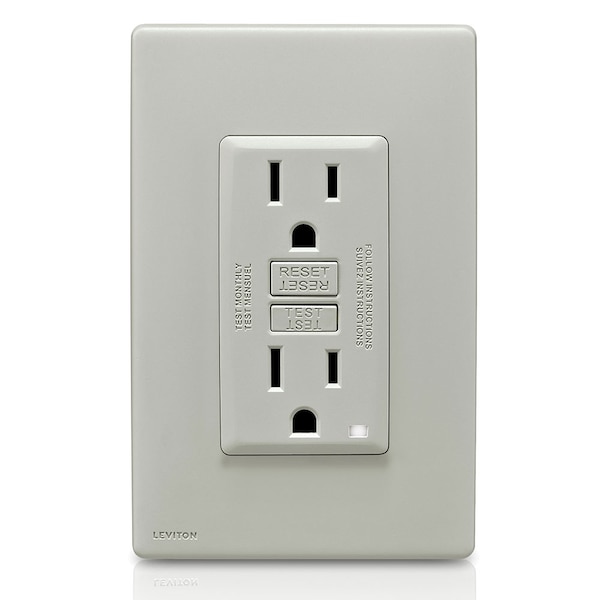 Leviton Circuit Interruptor, 15A, 125V AC, 2, 3 Poles - RGF15-PG
