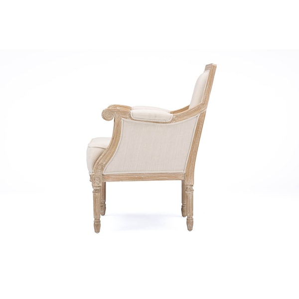 Baxton Studio Light Beige 25.4 in W Cotton Seat - 112-6024