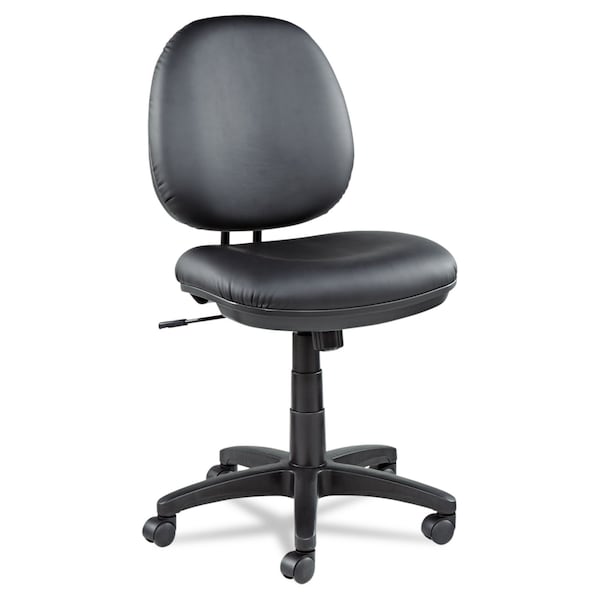 Alera Leather Task Chair, 18-1/2" to 23-1/4", No Arms, Black - ALEIN4819