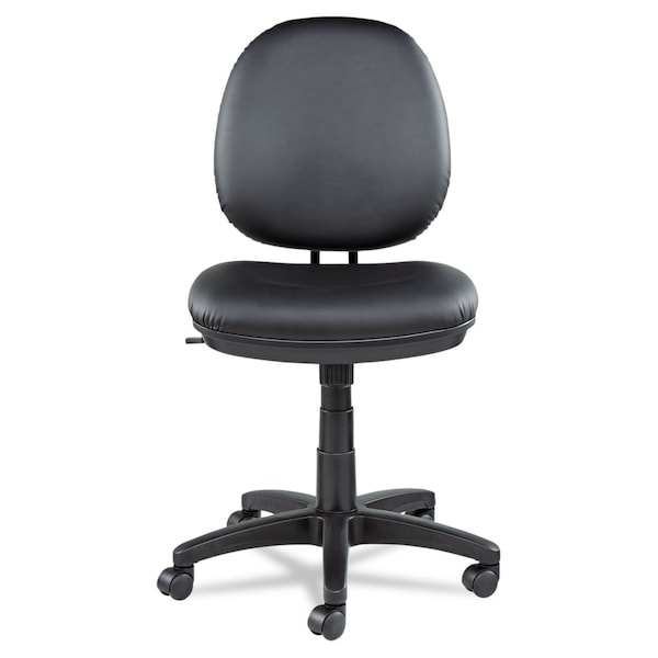Alera Leather Task Chair, 18-1/2" to 23-1/4", No Arms, Black - ALEIN4819