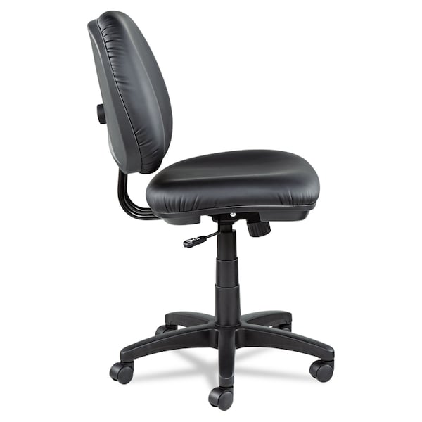 Alera Leather Task Chair, 18-1/2" to 23-1/4", No Arms, Black - ALEIN4819