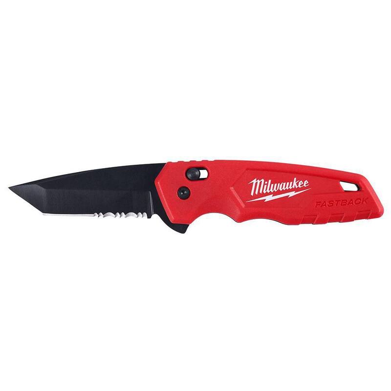 Milwaukee 3 in. Hardline D2 Steel Smooth Blade Pocket Folding Knife and FASTBACK Spring Assisted Folding Knife (2-Piece) - 48-22-1994-48-22-1530