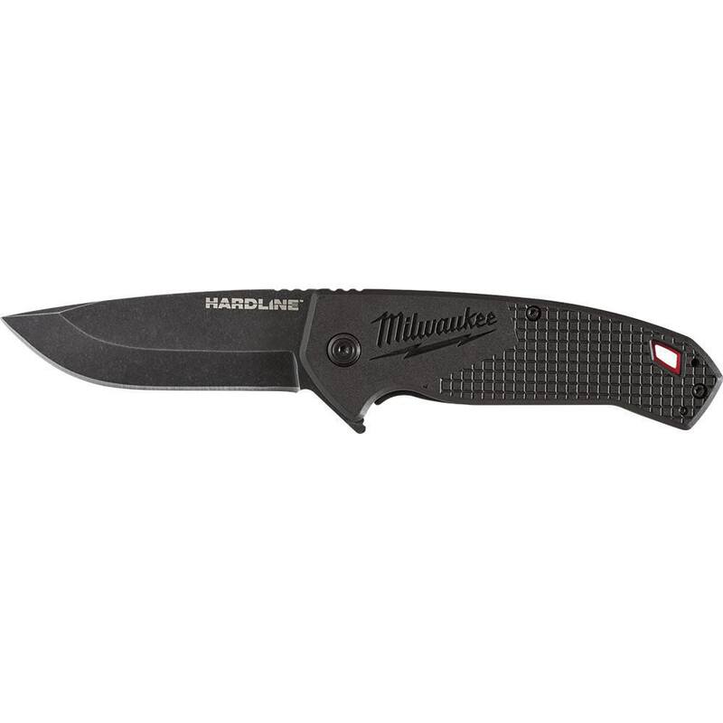 Milwaukee 3 in. Hardline D2 Steel Smooth Blade Pocket Folding Knife and FASTBACK Spring Assisted Folding Knife (2-Piece) - 48-22-1994-48-22-1530