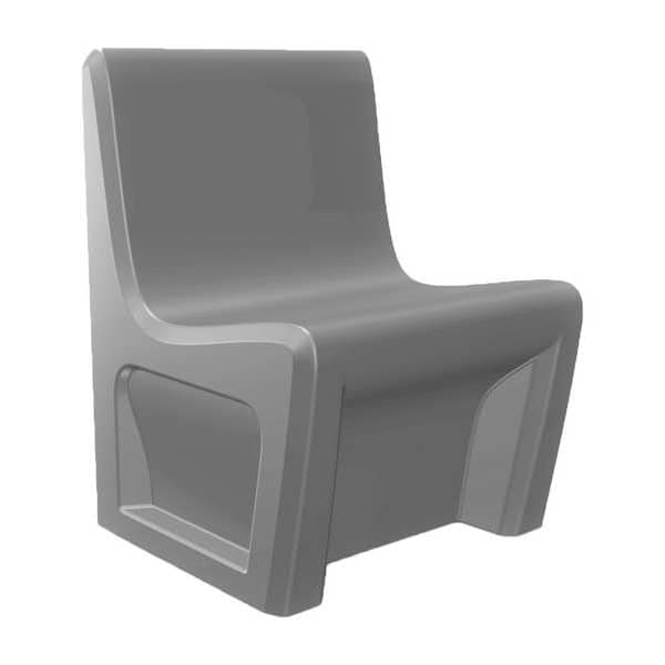 Cortech Armless Chair, Gray Seat, 24 in W 24 in L 33 in H, Polyethylene Seat - 116484GYS