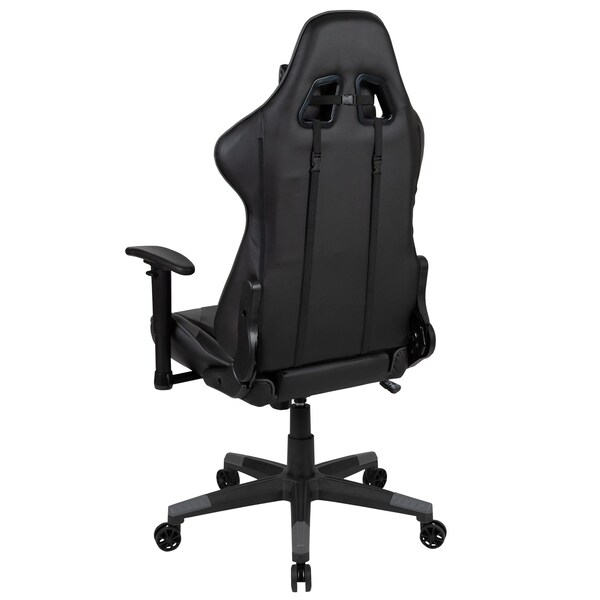 Flash Furniture Gray LeatherSoft Gaming Chair with Reclining Back - CH-187230-1-GY-GG