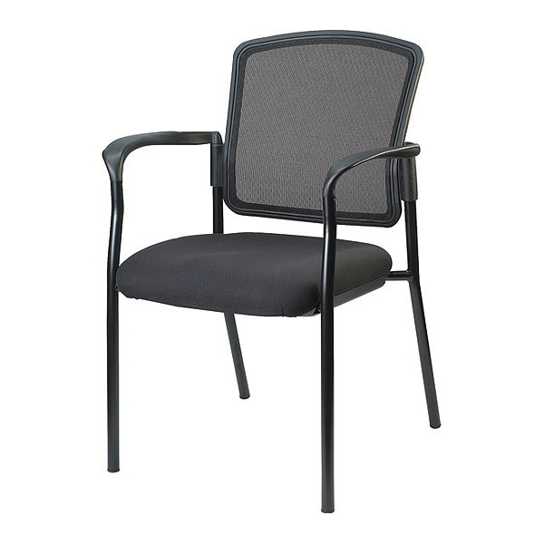 Lorell Guest Chair, Black Back, 23 in W Mesh Seat - LLR23100