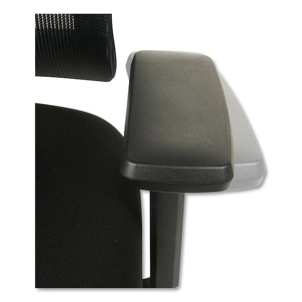Alera St Sld Chair, Mid-Back, Suspnsion Mesh, Blk, Padded T-Bar, 16.34 in Height, Mesh, Black - ALEELT4218S