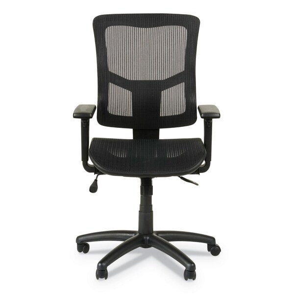 Alera St Sld Chair, Mid-Back, Suspnsion Mesh, Blk, Padded T-Bar, 16.34 in Height, Mesh, Black - ALEELT4218S