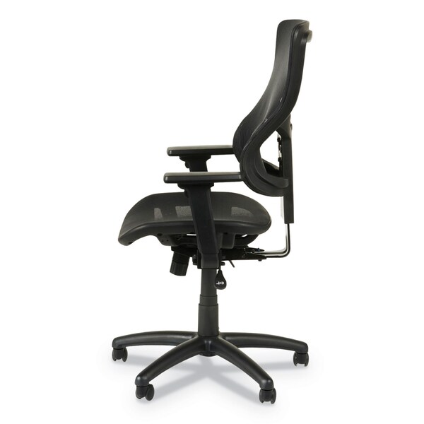 Alera St Sld Chair, Mid-Back, Suspnsion Mesh, Blk, Padded T-Bar, 16.34 in Height, Mesh, Black - ALEELT4218S