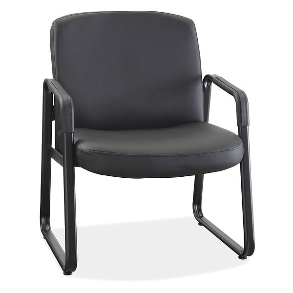 Lorell Guest Chair, 26-1/2 in W 27.3" L 35" H, Leather Seat - LLR84587