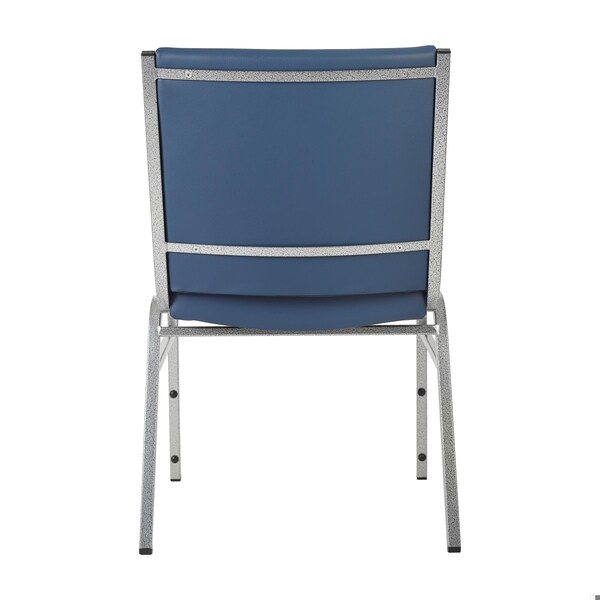 Flash Furniture HERCULES Heavy Duty Navy Vinyl Stack Chairs, 4PK - 4-XU-60153-NVY-VYL-GG