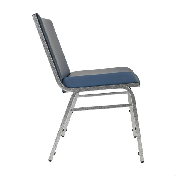 Flash Furniture HERCULES Heavy Duty Navy Vinyl Stack Chairs, 4PK - 4-XU-60153-NVY-VYL-GG