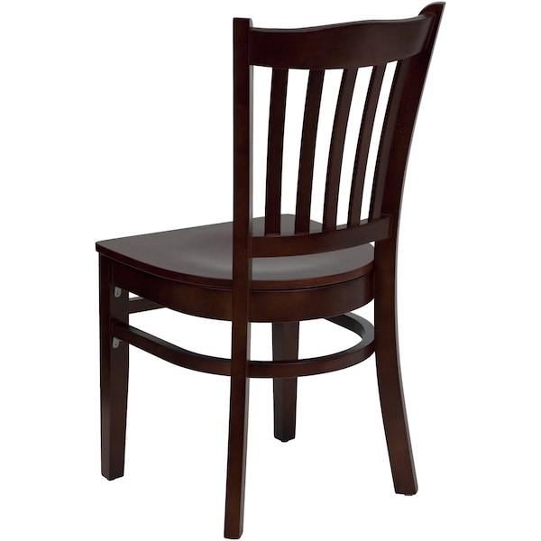 Flash Furniture Mahogany Wood Dining Chair - 2-XU-DGW0008VRT-MAH-GG