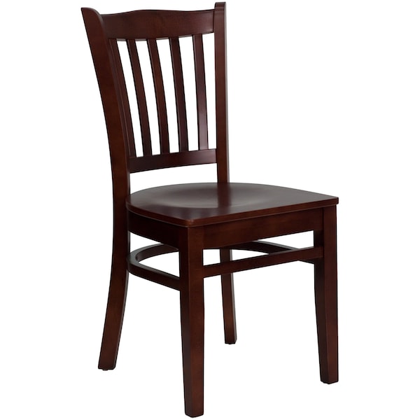 Flash Furniture Mahogany Wood Dining Chair - 2-XU-DGW0008VRT-MAH-GG