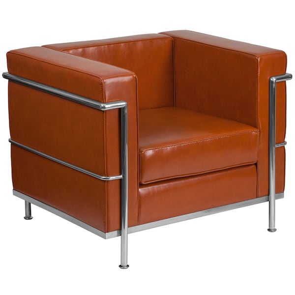 Flash Furniture Hercules Regal Chair, 35 in W 28-1/2" L 27-1/2" H, Straight, Leather Seat - ZB-REGAL-810-1-CHAIR-COG-GG