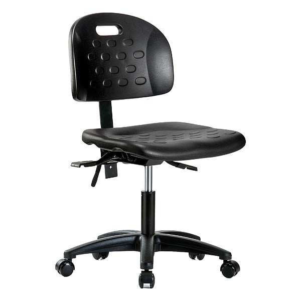 Zoro Select Ergonomic Chair Ergonomic Chair, No Arms, 17-1/4" to 22-1/2" Height, Polyurethane, Black - BR-HPDHCH-RG-T1-A0-RC-BLK
