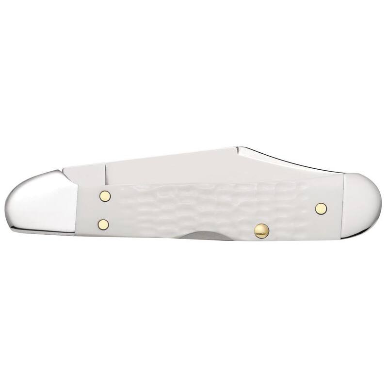 W. R. Case & Sons Cutlery Co SparXX White Synthetic Standard Jig Mini CopperLock Pocket Knife - FI60185