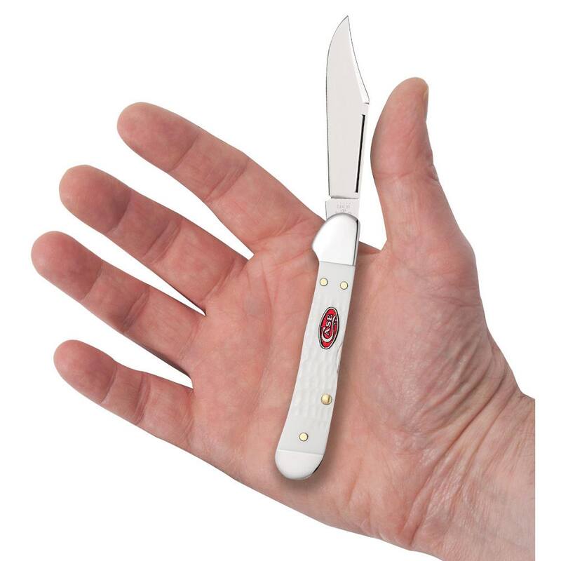 W. R. Case & Sons Cutlery Co SparXX White Synthetic Standard Jig Mini CopperLock Pocket Knife - FI60185