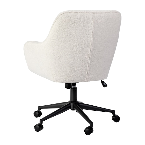 Martha Stewart Rayna Upholstered Office Chair in White/Oil Rubbed Bronze - CH-220921-6-WH-BK-MS