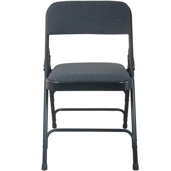 Flash Furniture Advantage Black Padded Metal Folding Chair, Black 1" Fabric Seat - DPI903F-BLKBLK