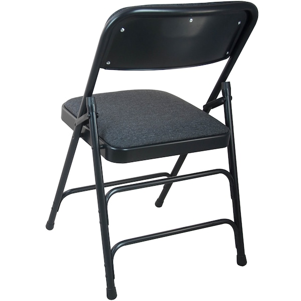 Flash Furniture Advantage Black Padded Metal Folding Chair, Black 1" Fabric Seat - DPI903F-BLKBLK