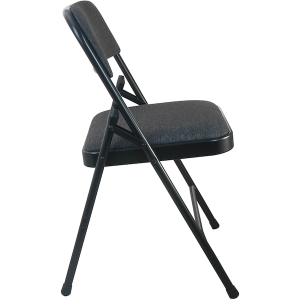 Flash Furniture Advantage Black Padded Metal Folding Chair, Black 1" Fabric Seat - DPI903F-BLKBLK