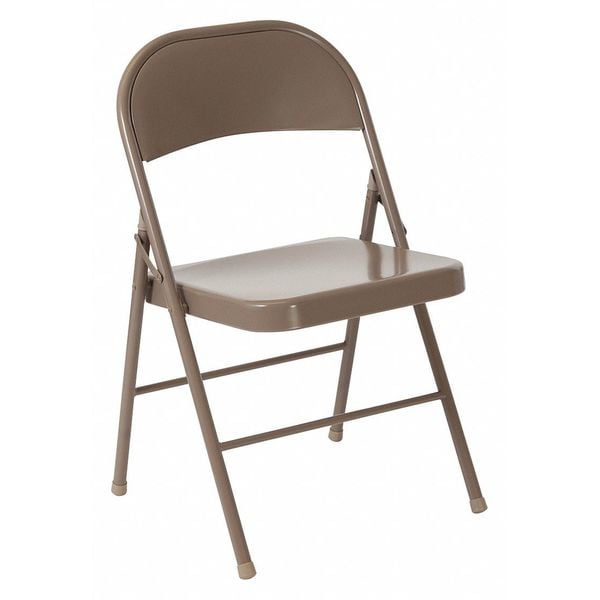 Flash Furniture Double Braced Beige Metal Folding Chair - BD-F002-BGE-GG