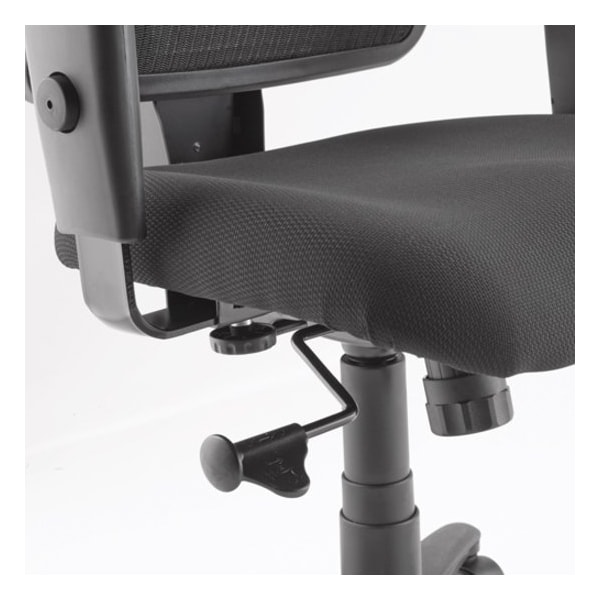 Lorell Managerial Chair Mesh Mid-Back Managerial Chair, Black, Adjustable Arms, 17.70" to 21" Height, Black - LLR86209