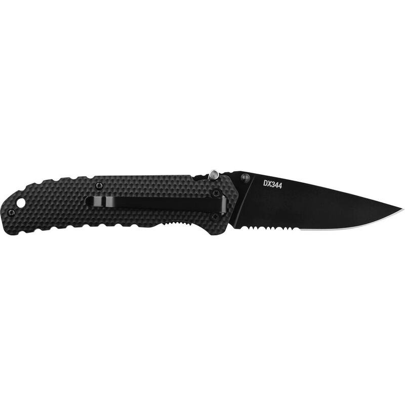 Coast 3.5 in. Stainless Steel Partially Serrated Drop Folding Knife - DX344