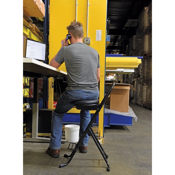 Vestil Ergonomic Worker Chair, Swivel Seat - CPRO-600S