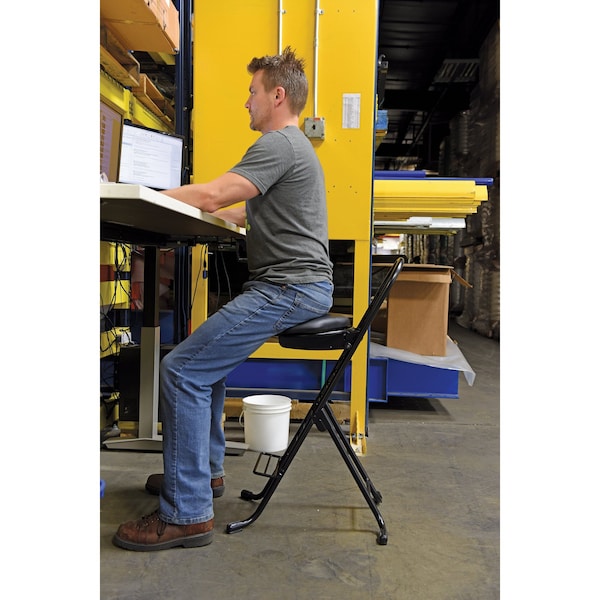Vestil Ergonomic Worker Chair, Swivel Seat - CPRO-600S